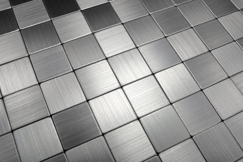Muestra de mano mosaico azulejo espejo autoadhesivo aluminio plata metal metal MOS200-22M25_m