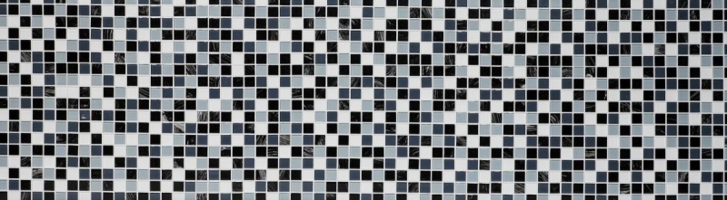 Muestra de mano mosaico azulejo Azulejo backsplash autoadhesivo Translúcido blanco gris negro Mosaico de vidrio Cristal gris negro blanco paño MOS200-4CM28_m