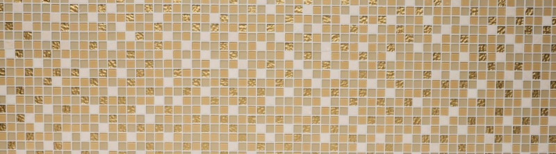Muestra de mano azulejo mosaico Azulejo backsplash autoadhesivo Piedra translúcida oro blanco Mosaico de vidrio Piedra de cristal oro blanco mate MOS200-4M362_m