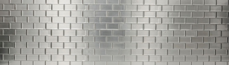 Muestras de mano mosaico azulejo azulejo backsplash autoadhesivo vinilo lámina vinilo plata vinilo acero metro 4-pack MOSVinyl-24002_m