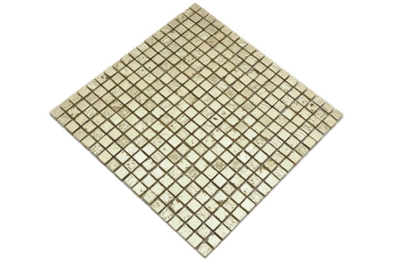Muestra de mano mosaico piedra resina oro pared azulejo backsplash cocina baño MOS88-0707_m