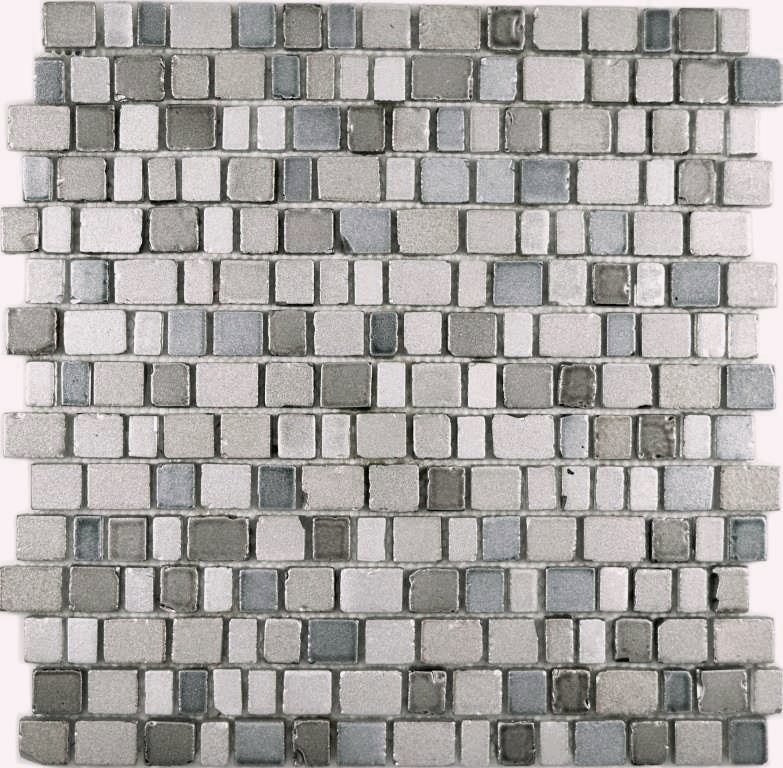 Muestra de mano transparente cristal mosaico mosaico de vidrio gris beige pared azulejo backsplash cocina baño MOS85-0212_m