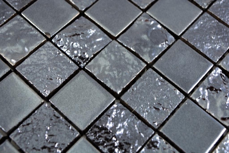 Muestra de mano mosaico de cerámica Baku negro mosaico azulejo pared azulejo backsplash cocina baño MOS18-0303_m