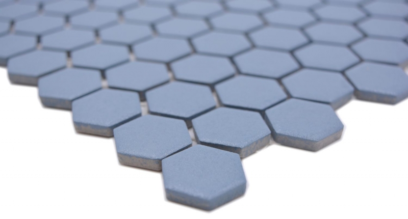 Muestra de mano mosaico cerámico hexágono azul-verde R10B plato de ducha azulejo suelo mosaico azulejo cocina baño MOS11H-0405-R10_m