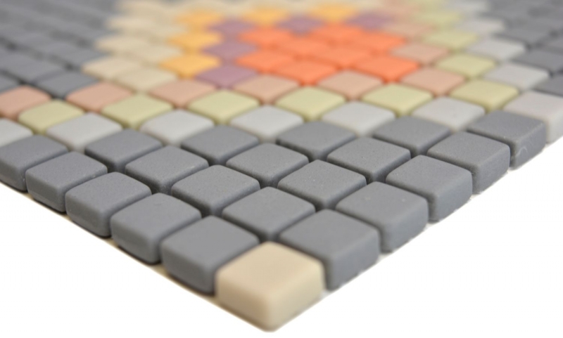 Muestra de mano GLASS mosaico Roma gris claro mate mosaico azulejo pared azulejo backsplash cocina baño MOS140-RO4_m