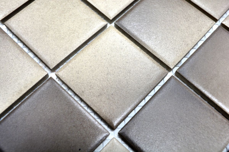 Muestra de mano mosaico de azulejos de cerámica MARRON BEIGE MIX SLIP-SIDE SLIP-SIDE MOS16-1211-R10_m
