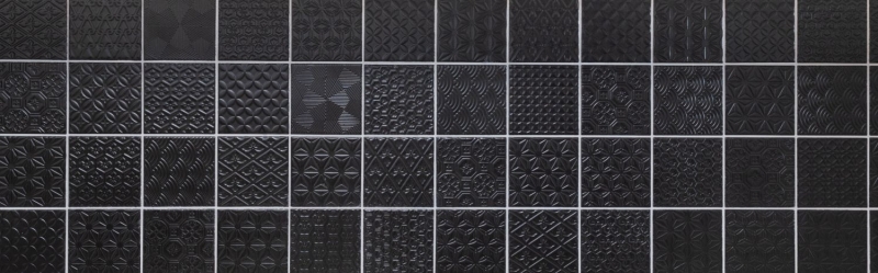 Retro vintage mosaico azulejo backsplash cocina backsplash negro Spirit negro MOS22B-1403_f | 10 esteras de mosaico