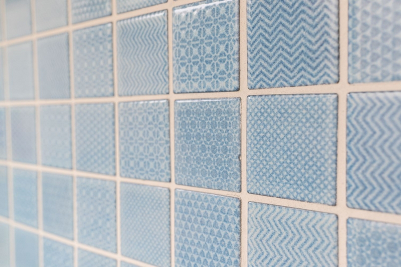 Azulejos de mosaico AQUA AZUL BAÑO piscina azulejos backsplash ducha baño azulejos cocina backsplash MOS16-0404_f | 10 esteras de mosaico
