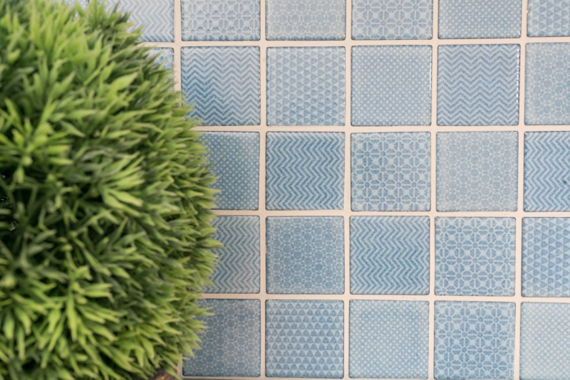 Azulejos de mosaico AQUA AZUL BAÑO piscina azulejos backsplash ducha baño azulejos cocina backsplash MOS16-0404_f | 10 esteras de mosaico
