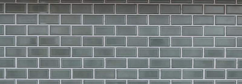 Metro Subway azulejos de mosaico de cerámica gris verde backsplash pared de la cocina MOS26M-0218_f | 10 esteras de mosaico