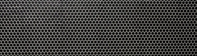 Azulejos de mosaico de cerámica hexágono negro mate ducha salpicaduras azulejo backsplash MOS11A-0311_f | 10 esteras de mosaico