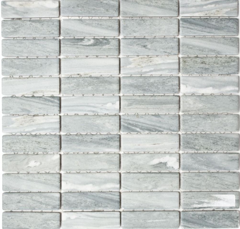 Mosaico de azulejos de cerámica varillas de piedra mirada gris azulejo de la pared azulejos de baño MOS24-STSO23_f | 10 esteras de mosaico
