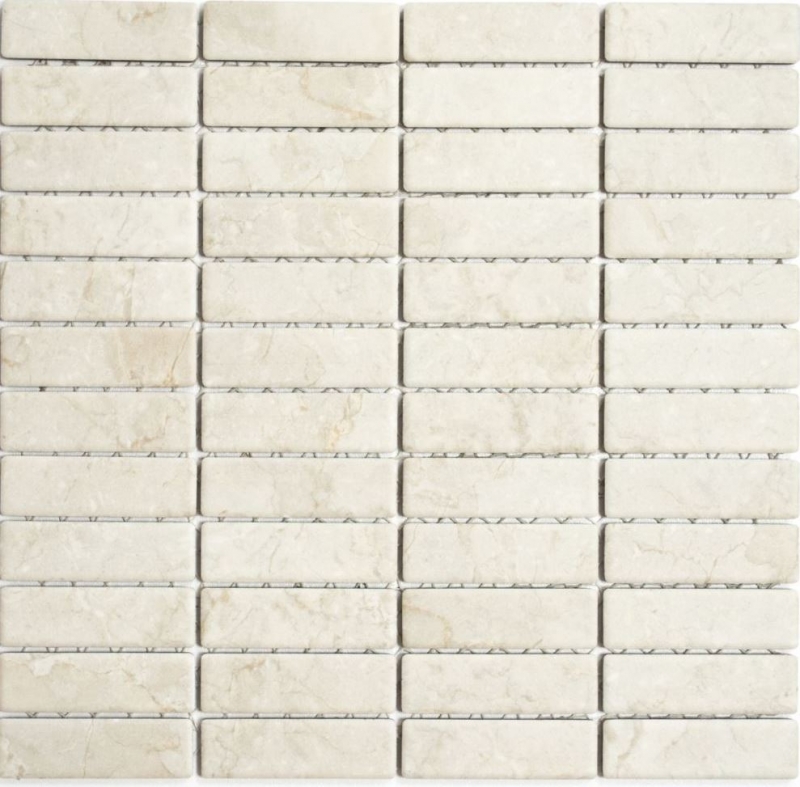 Mosaico de azulejos de cerámica barras de piedra mirada luz beige azulejos backsplash cocina MOS24-STSO45_f | 10 esteras de mosaico