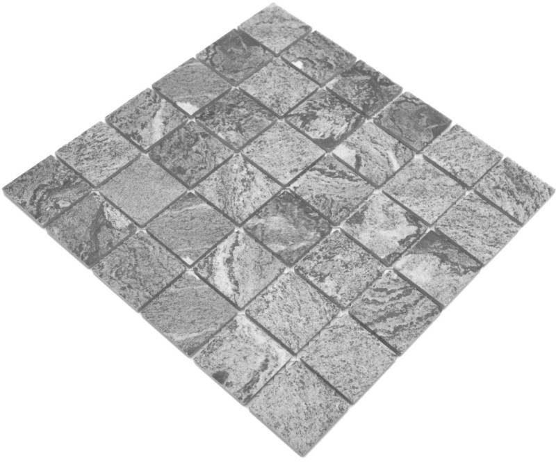 Mosaico de azulejos de piedra natural gris estructura salpicaduras de cocina MOS16-HWA4GY_f | 10 mosaico esteras