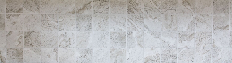 Mosaico de azulejos de cerámica de piedra mirada estructura gris claro azulejos backsplash cocina MOS22-HWA9LG_f | 10 esteras de mosaico