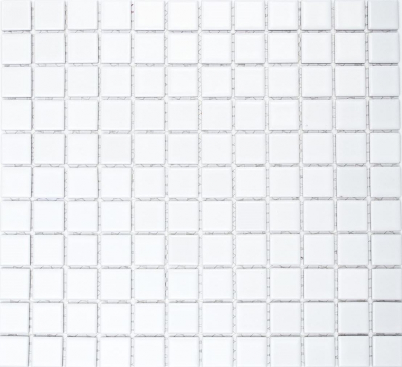 Mosaico de cerámica BLANCO MATT pared azulejo backsplash cocina baño ducha MOS18-0111_f