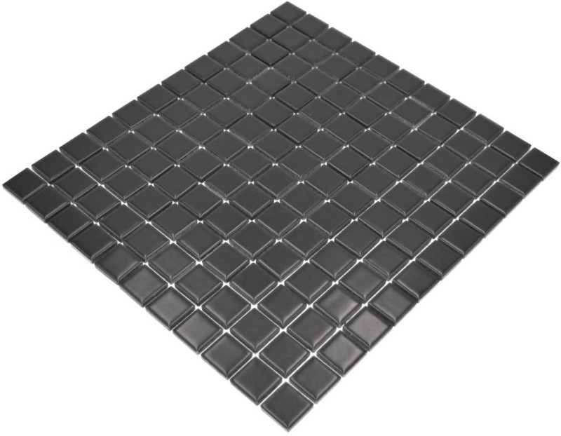Mosaico de cerámica BLACK MATT backsplash pared azulejos cocina MOS18-0311_f