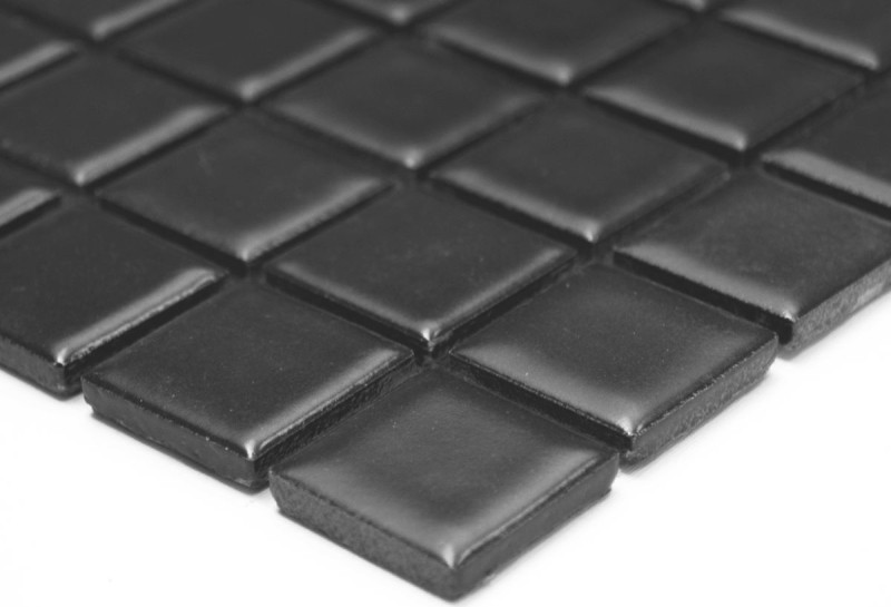 Mosaico de cerámica BLACK MATT backsplash pared azulejos cocina MOS18-0311_f