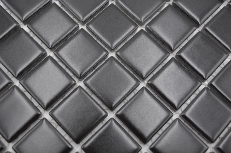 Mosaico de cerámica BLACK MATT backsplash pared azulejos cocina MOS18-0311_f