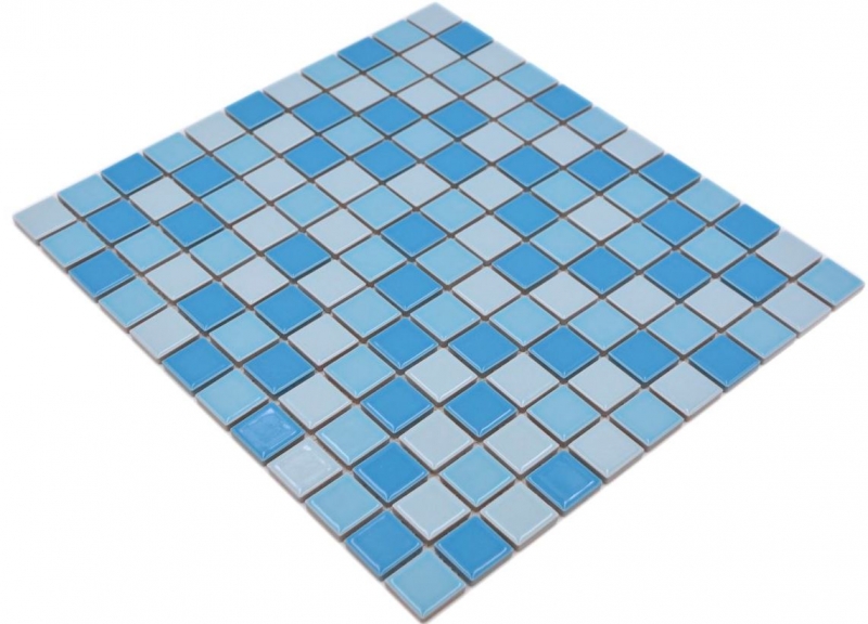 Piscina mosaico mosaico azulejo de cerámica azul mezcla brillante BAD pared de la ducha MOS18-0406_f