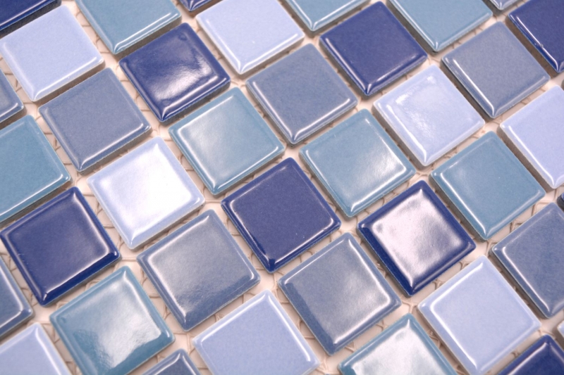 Mosaico de azulejos de cerámica mosaico azul verde turquesa brillante backsplash MOS18-0408_f