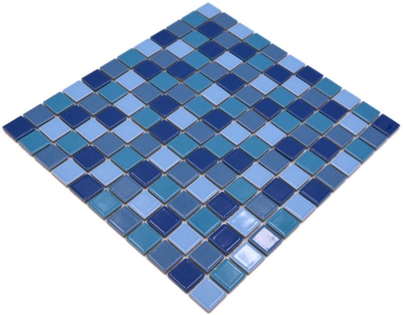 Mosaico de azulejos de cerámica mosaico azul verde turquesa brillante backsplash MOS18-0408_f