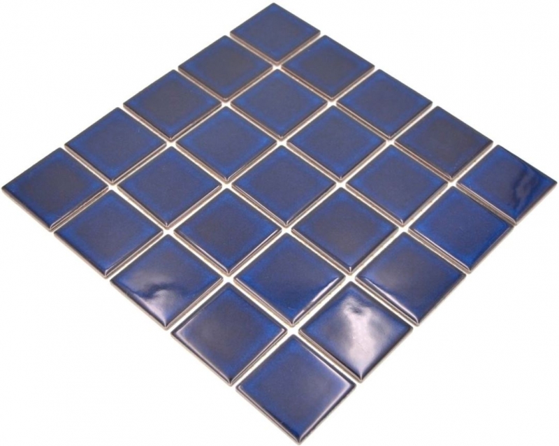 Mosaico de azulejos de cerámica azul cobalto azul oscuro brillante backsplash MOS14-0405_f