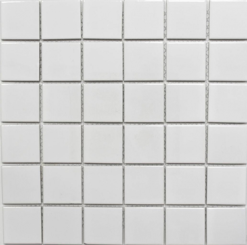 Mosaico de azulejos de cerámica blanco brillante espejo azulejo de la pared del baño MOS16B-0101_f