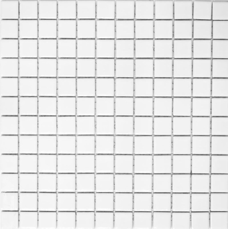 Mosaico de cerámica BLANCO MATE salpicaduras de ducha baño azulejos cocina salpicaduras MOS18D-0111_f