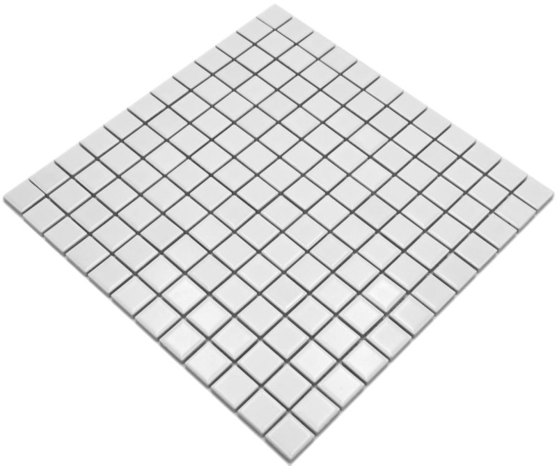 Mosaico de cerámica BLANCO MATE salpicaduras de ducha baño azulejos cocina salpicaduras MOS18D-0111_f