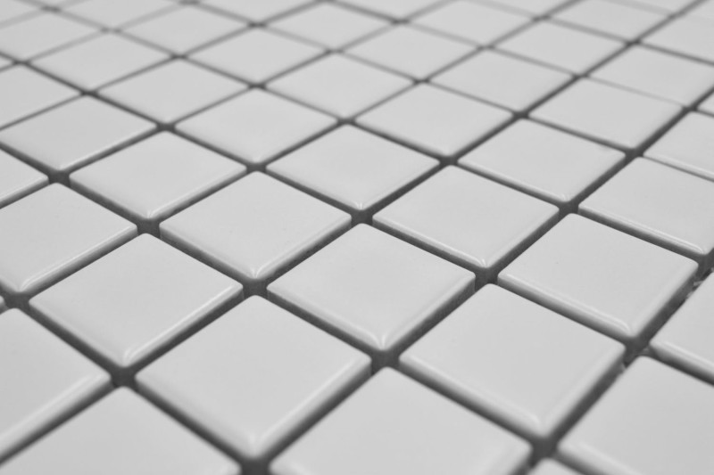 Mosaico de cerámica BLANCO MATE salpicaduras de ducha baño azulejos cocina salpicaduras MOS18D-0111_f