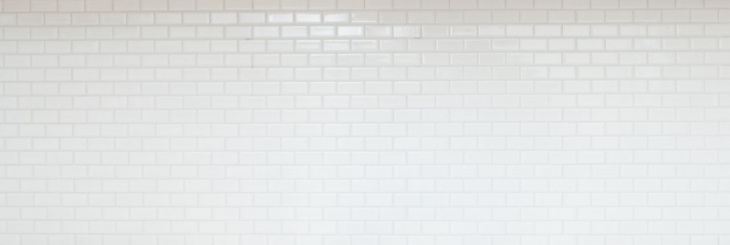 Mosaico cerámica ladrillo blanco mate revestimiento bañera MOS24-03WM_f