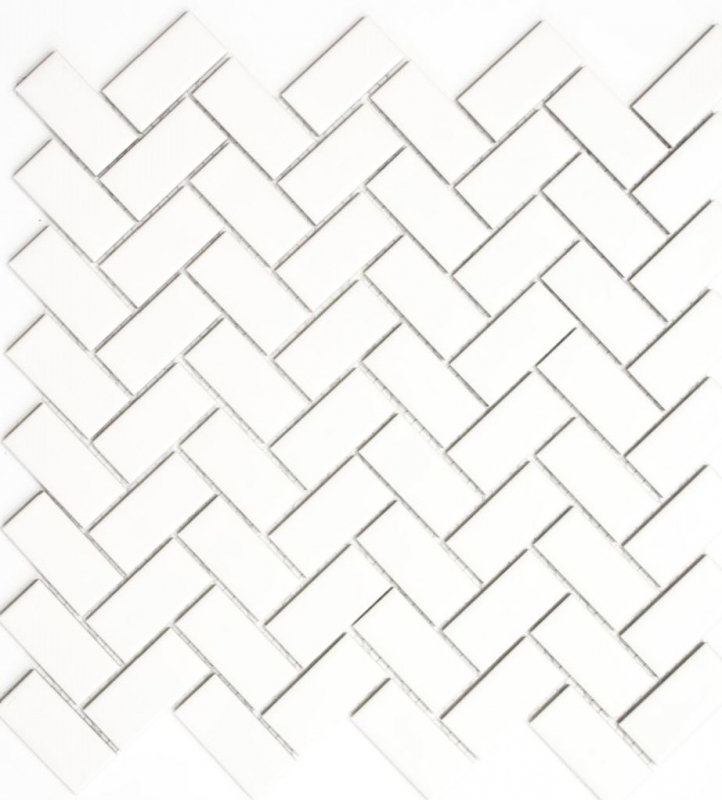 Mosaico cerámico espiga blanco mate revestimiento bañera MOS24-CHB05WM_f