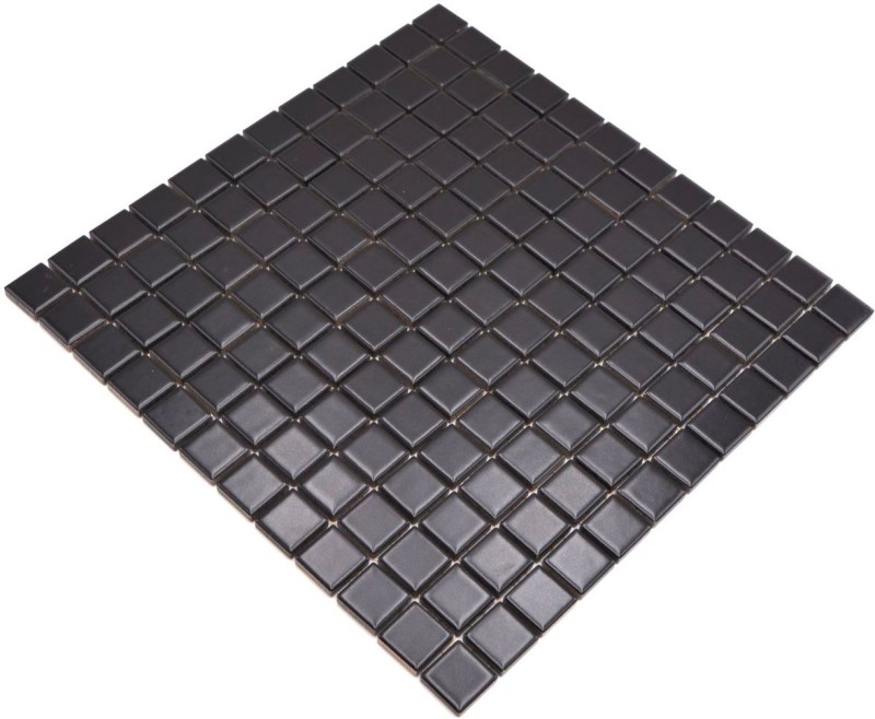 Mosaico de cerámica negro mate azulejo backsplash cocina splashback MOS18D-0311_f