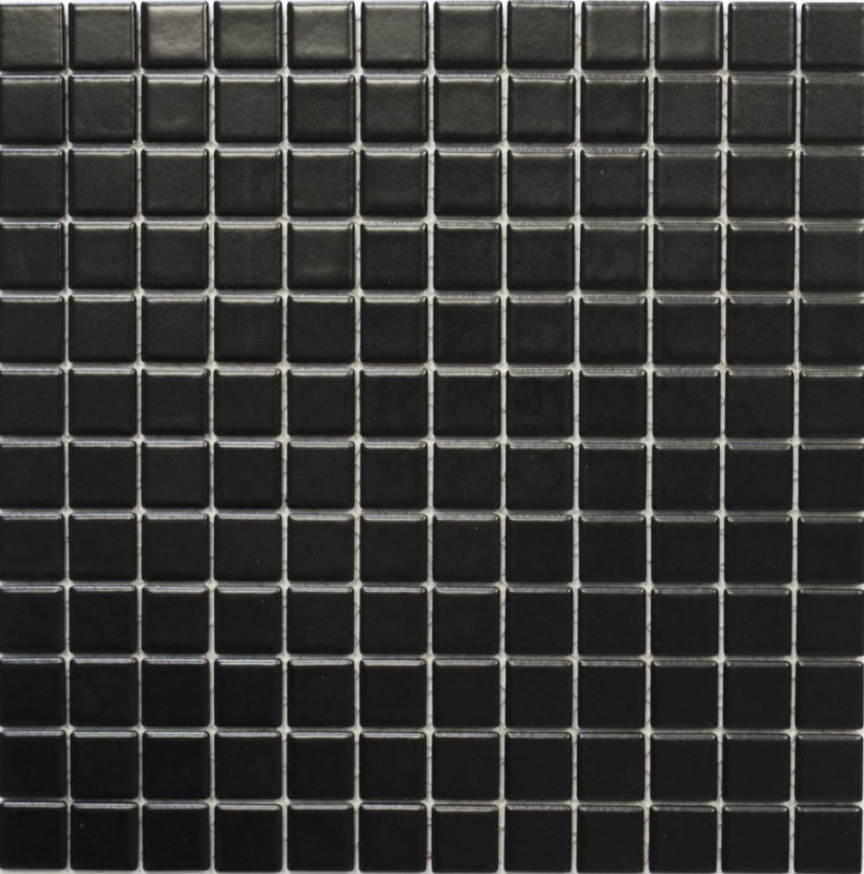 Mosaico de cerámica negro mate azulejo backsplash cocina splashback MOS18D-0311_f