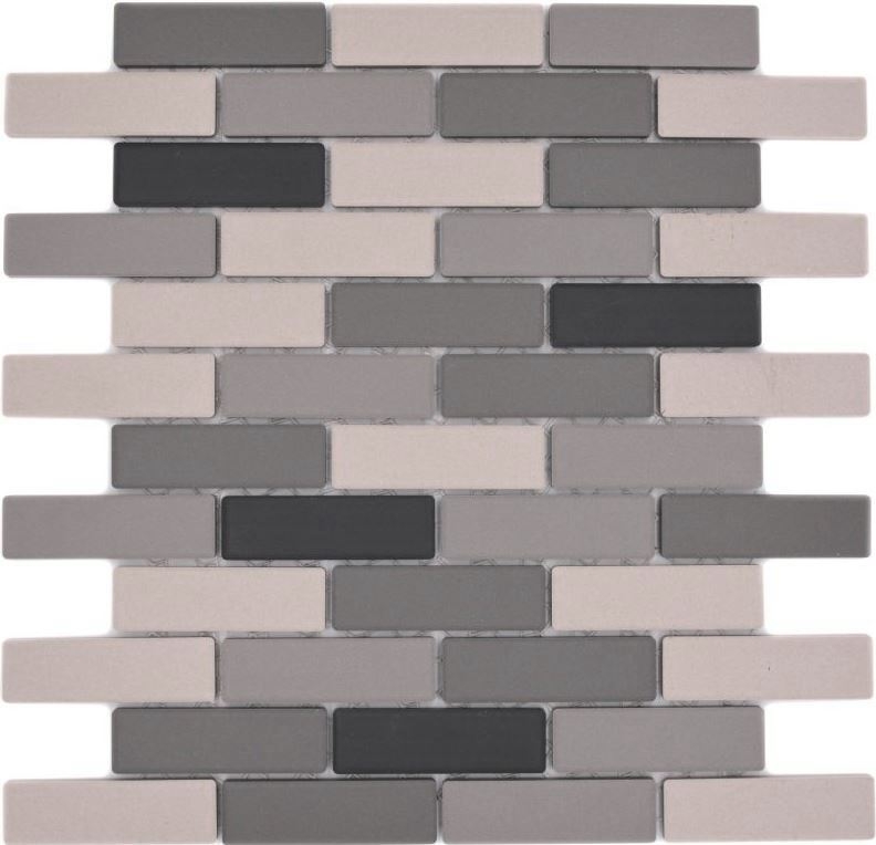 Mosaico cerámico beige claro gris ladrillo sin esmaltar plato de ducha azulejo MOS26-0206-R10_f