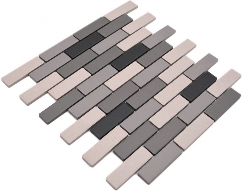 Mosaico cerámico beige claro gris ladrillo sin esmaltar plato de ducha azulejo MOS26-0206-R10_f