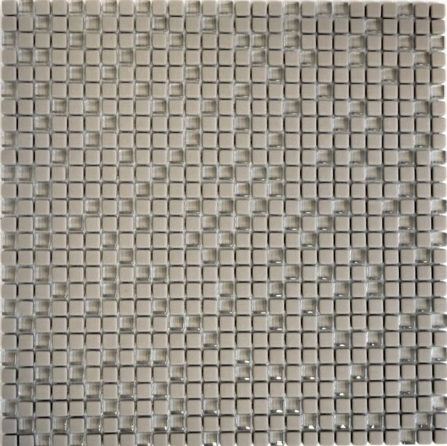 Mosaico de azulejos ECO GLAS Esmalte crema mate MOS140-03C_f | 10 esteras de mosaico