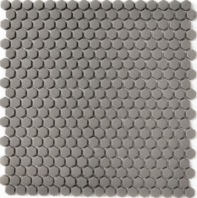 Mosaico de azulejos ECO GLAS Hexágono Esmalte crema mate MOS140-HX13C_f | 10 esteras de mosaico