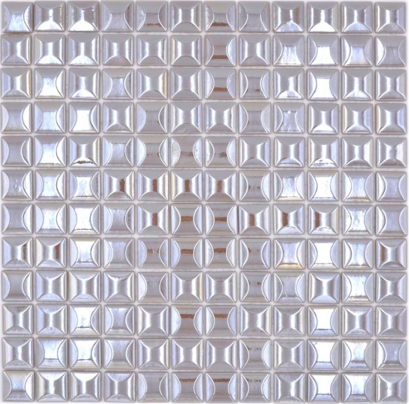 Mosaico de azulejos ECO GLAS café metálico 3DF MOS350-24_f | 10 esteras de mosaico