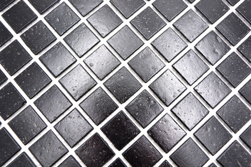 Mosaico de vidrio negro azulejo de la pared azulejo del baño MOS50-0302_f | 10 esteras de mosaico