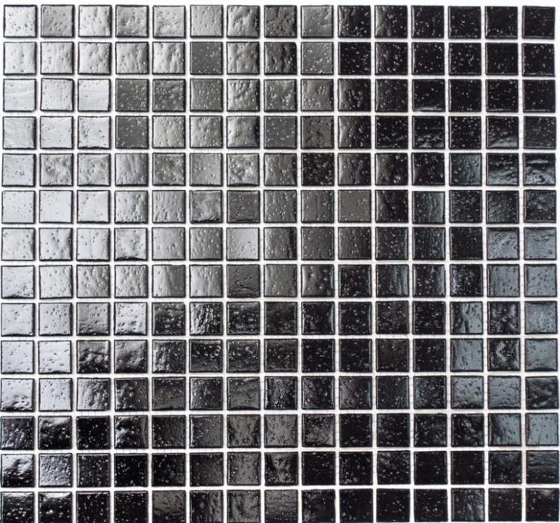 Mosaico de vidrio negro azulejo de la pared azulejo del baño MOS50-0302_f | 10 esteras de mosaico