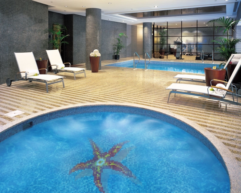 Piscina mosaico de azulejos de mosaico de vidrio azul claro azul papel-consolidado MOS52-0402_Papier_f | 10 esteras de mosaico