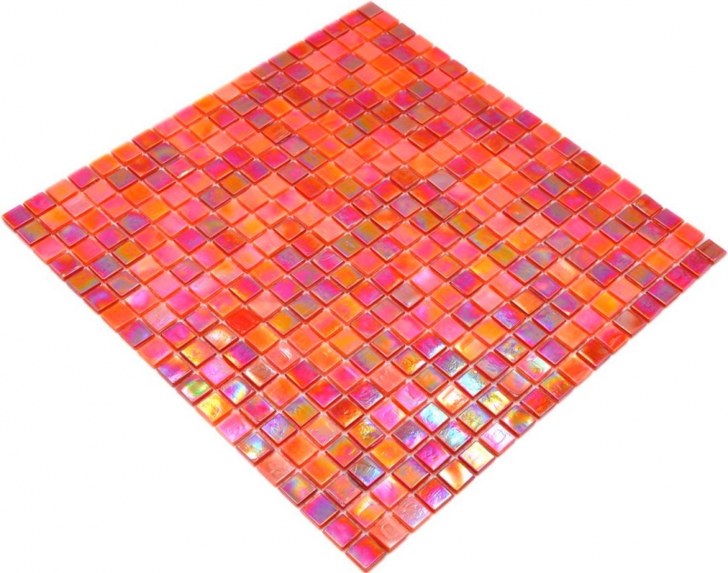 Mosaico de vidrio rojo pared azulejo baño azulejo ducha splashback azulejo backsplash MOS58-0902_f | 10 esteras de mosaico