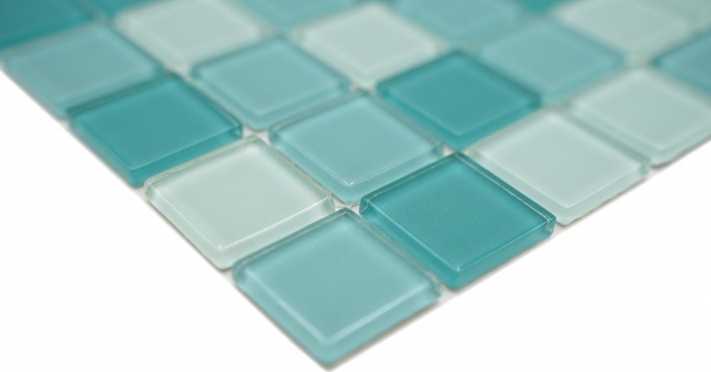 Mosaico verde translúcido Mosaico de vidrio verde cristal BAÑO WC Cocina PARED MOS62-0602_f | 10 esteras de mosaico