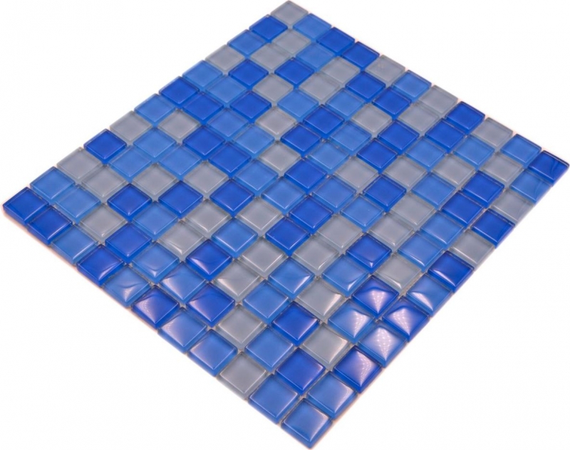 Mosaico de azulejos translúcido azul claro mosaico de vidrio Crystal azul claro BAÑO WC cocina PARED MOS72-0406_f | 10 esteras de mosaico