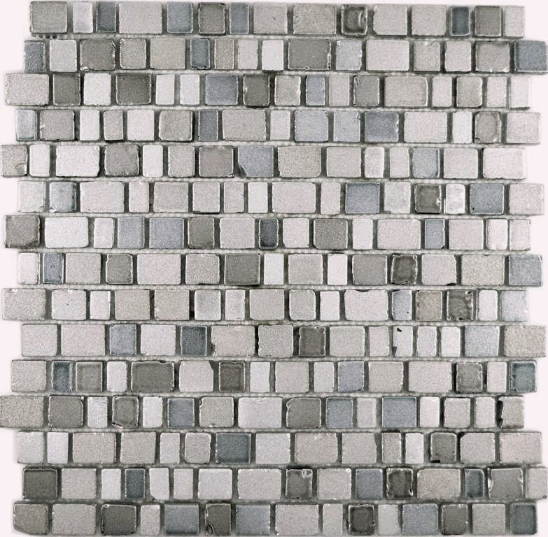 Mosaico de cristal transparente mosaico de vidrio gris beige pared azulejo backsplash cocina bathroom_f | 10 esteras de mosaico