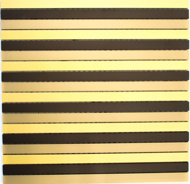 Mosaico salpicadero aluminio varillas aluminio negro bronce oro salpicadero cocina MOS49-B301_f