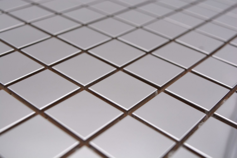 Mosaico de acero inoxidable plata acero brillante cocina splashback azulejo backsplash MOS129-23G_f