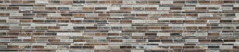 Mosaico de azulejos de piedra de cobre gris óxido de cobre compuesto de piedra cocina splashback MOS47-XSK565_f